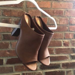 Vegan Leather Open Toe Mules